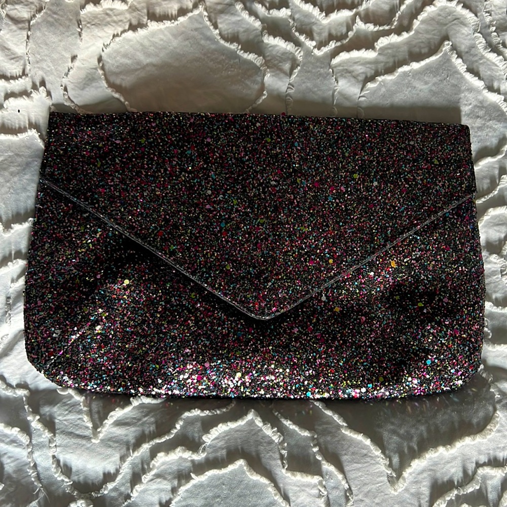H&M glitter clutch